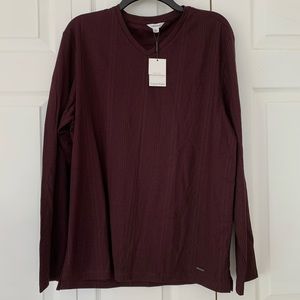 NWT Calvin Klein Purple Long Sleeve Top